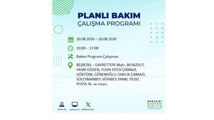 İstanbul 20 Ağustos kesintisi programı: O ilçelerde saatlerce elektrik olmayacak! - Resim: 20