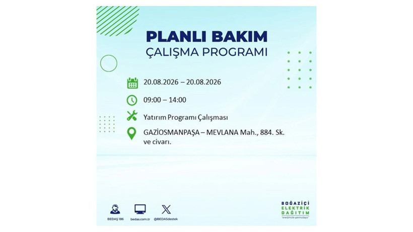 İstanbul 20 Ağustos kesintisi programı: O ilçelerde saatlerce elektrik olmayacak! - Resim: 26