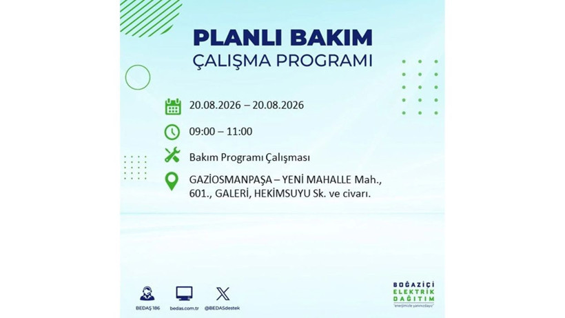 İstanbul 20 Ağustos kesintisi programı: O ilçelerde saatlerce elektrik olmayacak! - Resim: 28