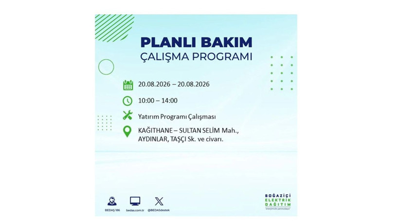 İstanbul 20 Ağustos kesintisi programı: O ilçelerde saatlerce elektrik olmayacak! - Resim: 35