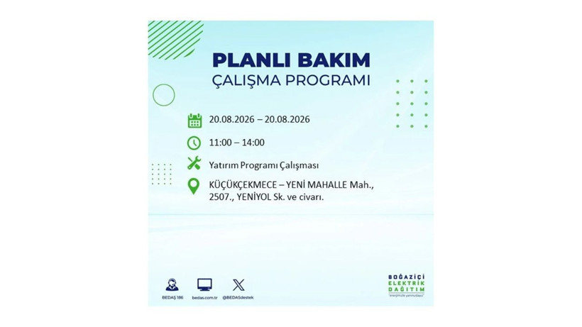 İstanbul 20 Ağustos kesintisi programı: O ilçelerde saatlerce elektrik olmayacak! - Resim: 38