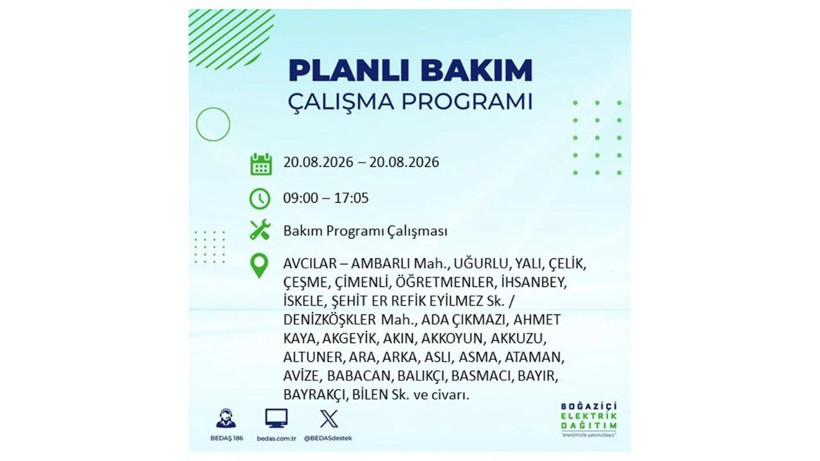 İstanbul 20 Ağustos kesintisi programı: O ilçelerde saatlerce elektrik olmayacak! - Resim: 4