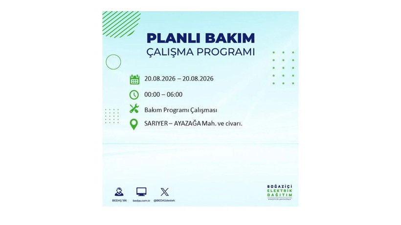 İstanbul 20 Ağustos kesintisi programı: O ilçelerde saatlerce elektrik olmayacak! - Resim: 41