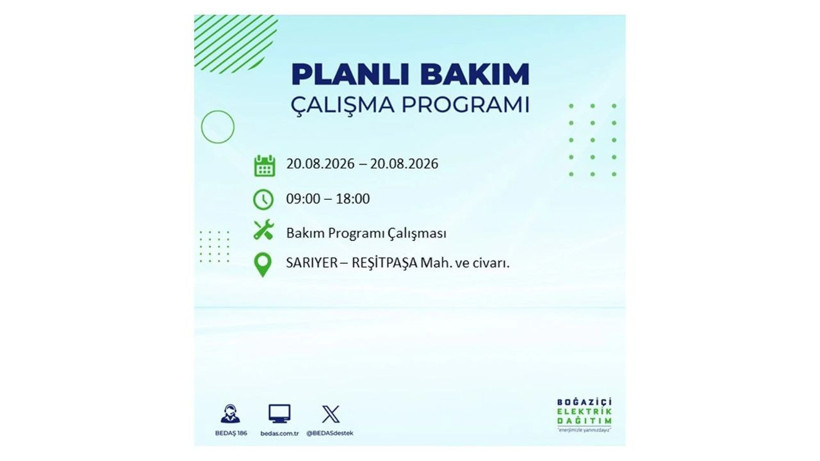 İstanbul 20 Ağustos kesintisi programı: O ilçelerde saatlerce elektrik olmayacak! - Resim: 43