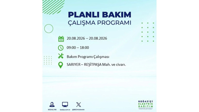 İstanbul 20 Ağustos kesintisi programı: O ilçelerde saatlerce elektrik olmayacak! - Resim: 44