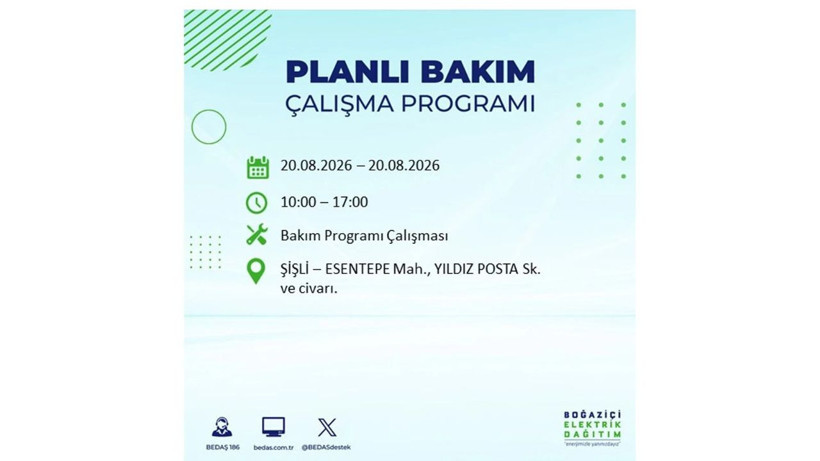 İstanbul 20 Ağustos kesintisi programı: O ilçelerde saatlerce elektrik olmayacak! - Resim: 48