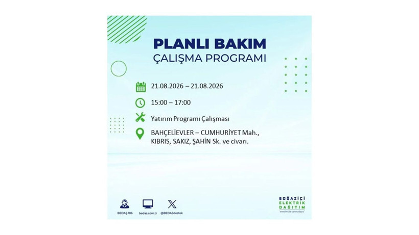 İstanbul 21 Ağustos kesintisi programı: O ilçelerde saatlerce elektrik olmayacak! - Resim: 10