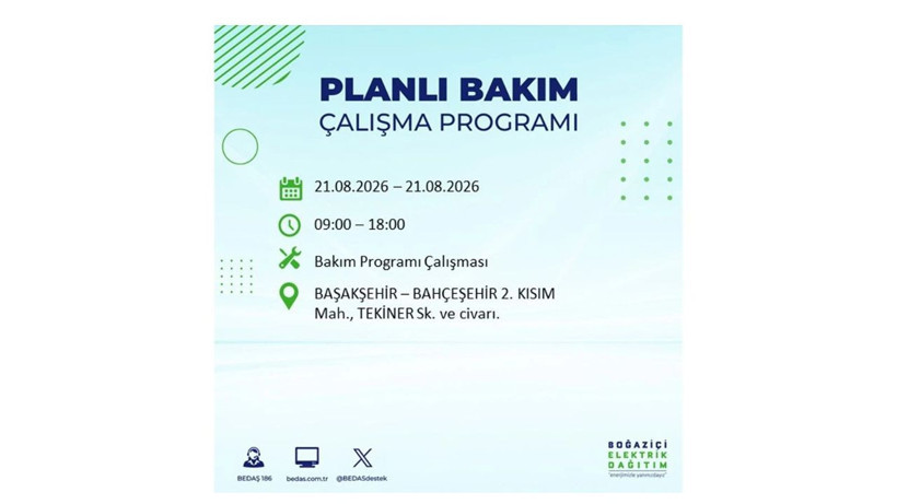 İstanbul 21 Ağustos kesintisi programı: O ilçelerde saatlerce elektrik olmayacak! - Resim: 13
