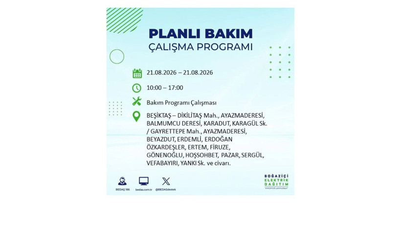 İstanbul 21 Ağustos kesintisi programı: O ilçelerde saatlerce elektrik olmayacak! - Resim: 16