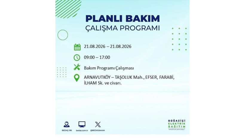 İstanbul 21 Ağustos kesintisi programı: O ilçelerde saatlerce elektrik olmayacak! - Resim: 2