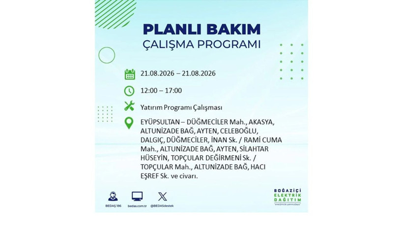İstanbul 21 Ağustos kesintisi programı: O ilçelerde saatlerce elektrik olmayacak! - Resim: 20