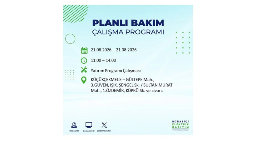 İstanbul 21 Ağustos kesintisi programı: O ilçelerde saatlerce elektrik olmayacak! - Resim: 33