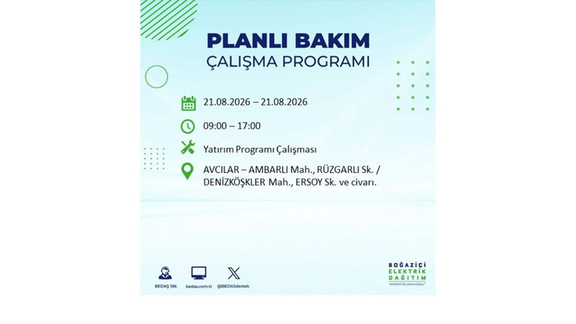 İstanbul 21 Ağustos kesintisi programı: O ilçelerde saatlerce elektrik olmayacak! - Resim: 4