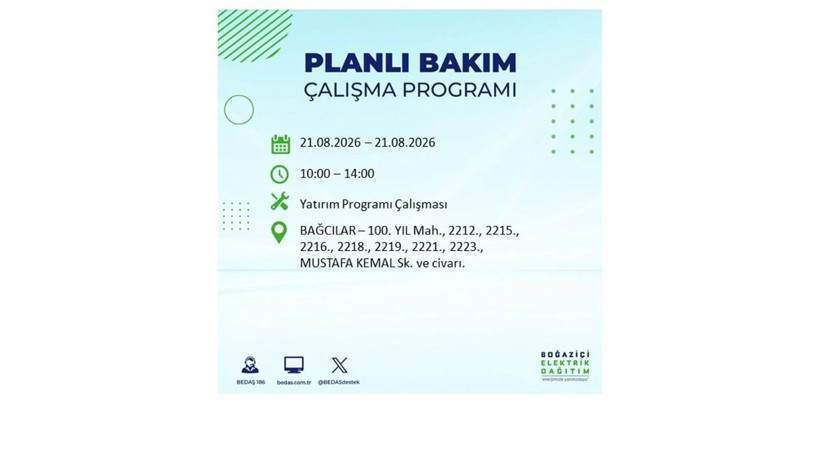 İstanbul 21 Ağustos kesintisi programı: O ilçelerde saatlerce elektrik olmayacak! - Resim: 5