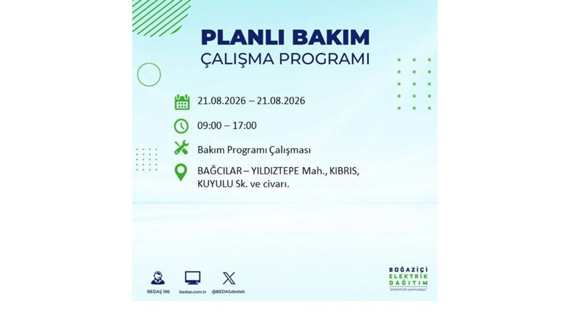 İstanbul 21 Ağustos kesintisi programı: O ilçelerde saatlerce elektrik olmayacak! - Resim: 7