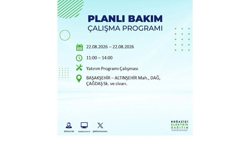 İstanbul 22 Ağustos kesintisi programı: O ilçelerde saatlerce elektrik olmayacak! - Resim: 10