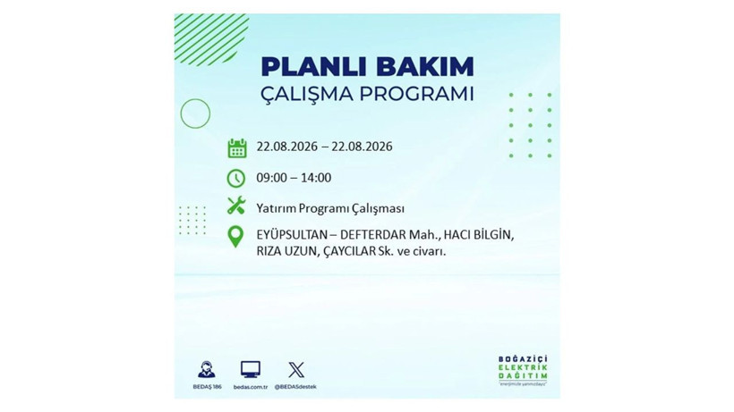 İstanbul 22 Ağustos kesintisi programı: O ilçelerde saatlerce elektrik olmayacak! - Resim: 13