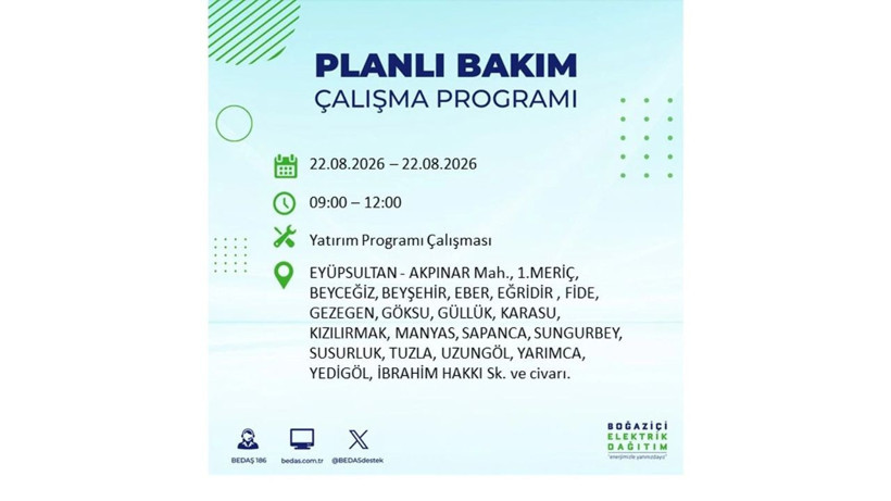 İstanbul 22 Ağustos kesintisi programı: O ilçelerde saatlerce elektrik olmayacak! - Resim: 14