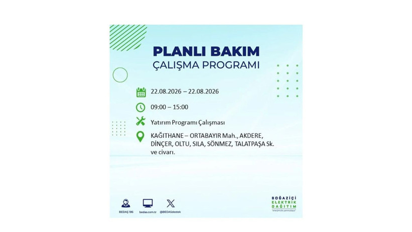 İstanbul 22 Ağustos kesintisi programı: O ilçelerde saatlerce elektrik olmayacak! - Resim: 17