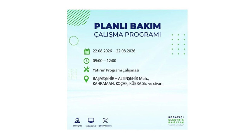 İstanbul 22 Ağustos kesintisi programı: O ilçelerde saatlerce elektrik olmayacak! - Resim: 9