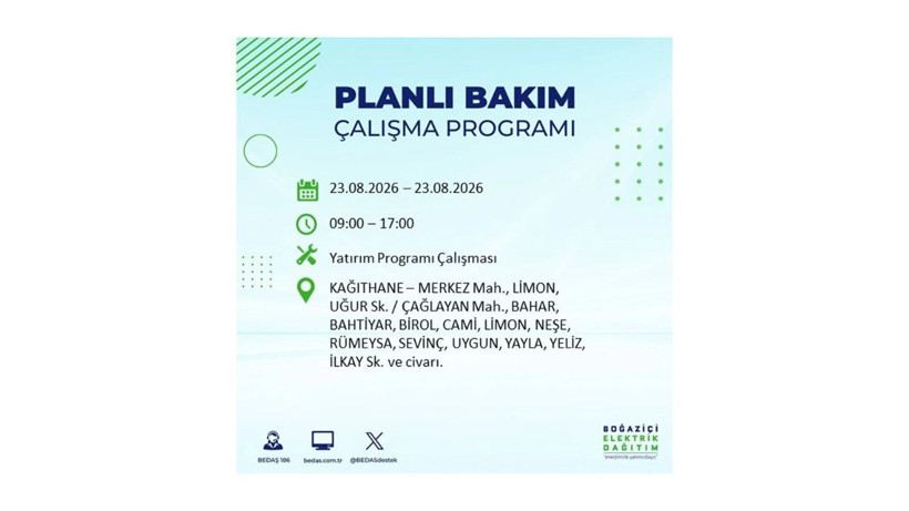 İstanbul 23 Ağustos kesintisi programı: O ilçelerde saatlerce elektrik olmayacak! - Resim: 2