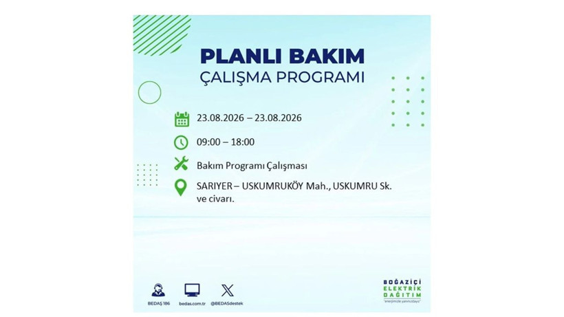 İstanbul 23 Ağustos kesintisi programı: O ilçelerde saatlerce elektrik olmayacak! - Resim: 3