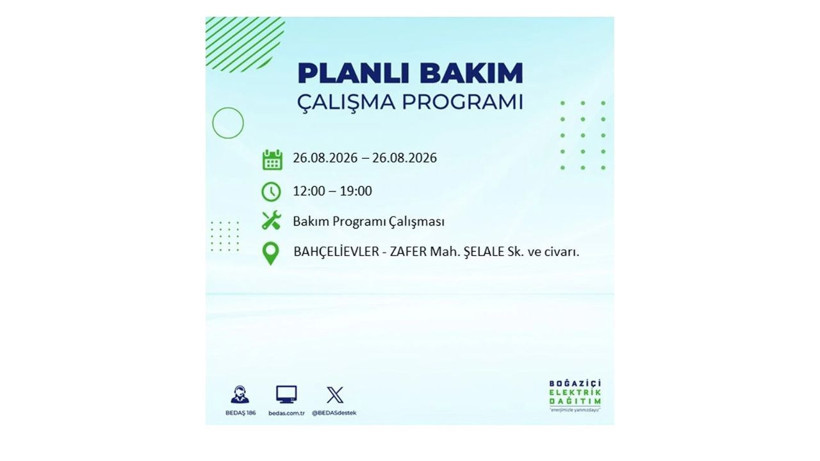 İstanbul 26 Ağustos kesintisi programı: O ilçelerde saatlerce elektrik olmayacak! - Resim: 12