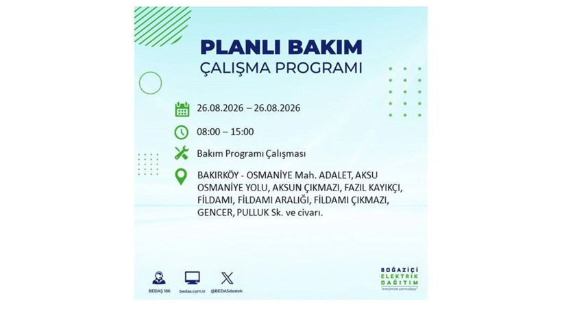İstanbul 26 Ağustos kesintisi programı: O ilçelerde saatlerce elektrik olmayacak! - Resim: 14