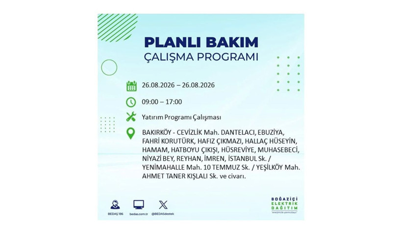 İstanbul 26 Ağustos kesintisi programı: O ilçelerde saatlerce elektrik olmayacak! - Resim: 16