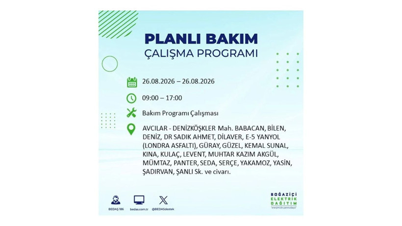 İstanbul 26 Ağustos kesintisi programı: O ilçelerde saatlerce elektrik olmayacak! - Resim: 2
