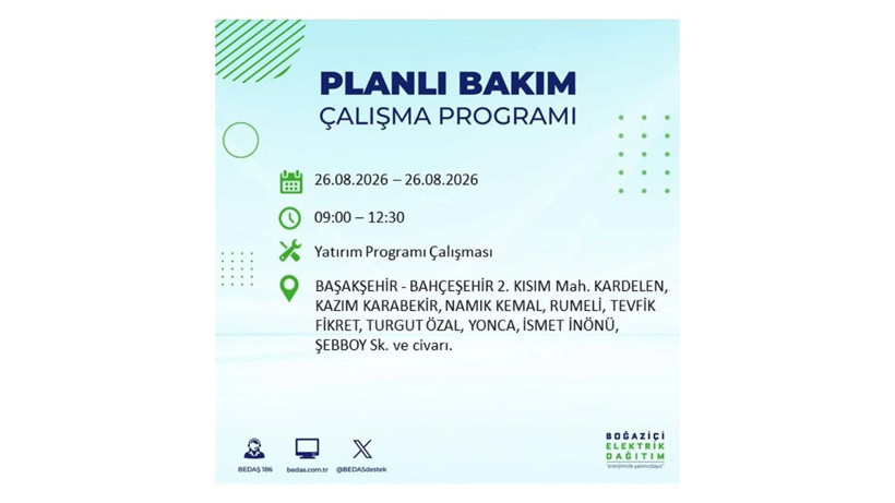 İstanbul 26 Ağustos kesintisi programı: O ilçelerde saatlerce elektrik olmayacak! - Resim: 23