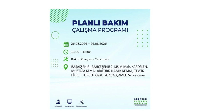 İstanbul 26 Ağustos kesintisi programı: O ilçelerde saatlerce elektrik olmayacak! - Resim: 24