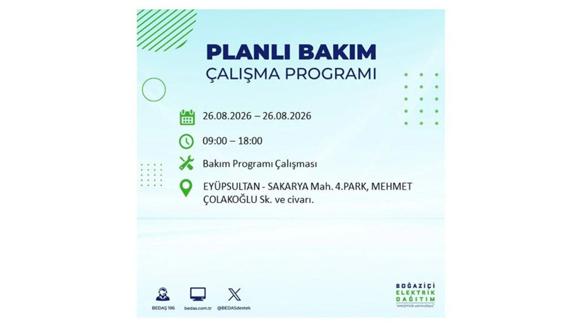 İstanbul 26 Ağustos kesintisi programı: O ilçelerde saatlerce elektrik olmayacak! - Resim: 37