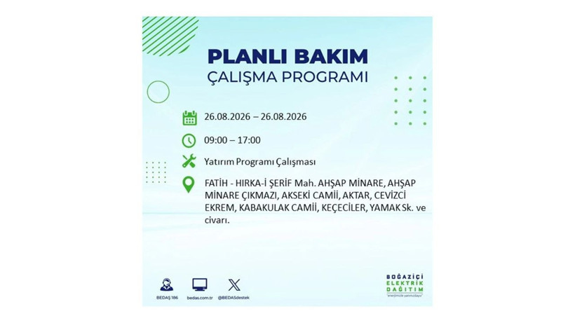 İstanbul 26 Ağustos kesintisi programı: O ilçelerde saatlerce elektrik olmayacak! - Resim: 38