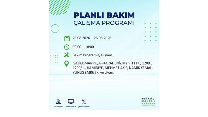 İstanbul 26 Ağustos kesintisi programı: O ilçelerde saatlerce elektrik olmayacak! - Resim: 40