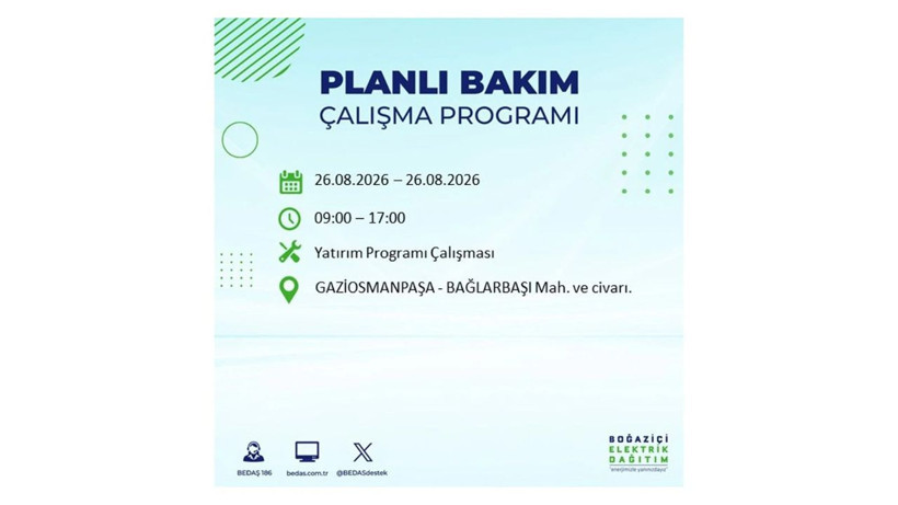 İstanbul 26 Ağustos kesintisi programı: O ilçelerde saatlerce elektrik olmayacak! - Resim: 42