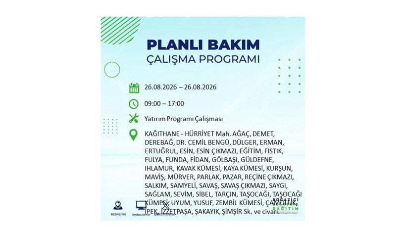 İstanbul 26 Ağustos kesintisi programı: O ilçelerde saatlerce elektrik olmayacak! - Resim: 45