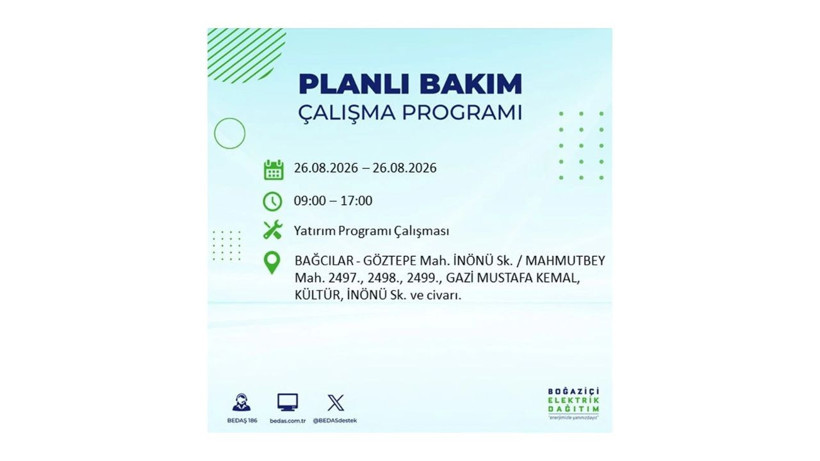 İstanbul 26 Ağustos kesintisi programı: O ilçelerde saatlerce elektrik olmayacak! - Resim: 6