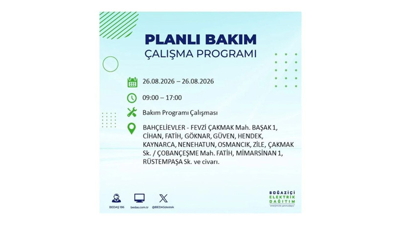 İstanbul 26 Ağustos kesintisi programı: O ilçelerde saatlerce elektrik olmayacak! - Resim: 10