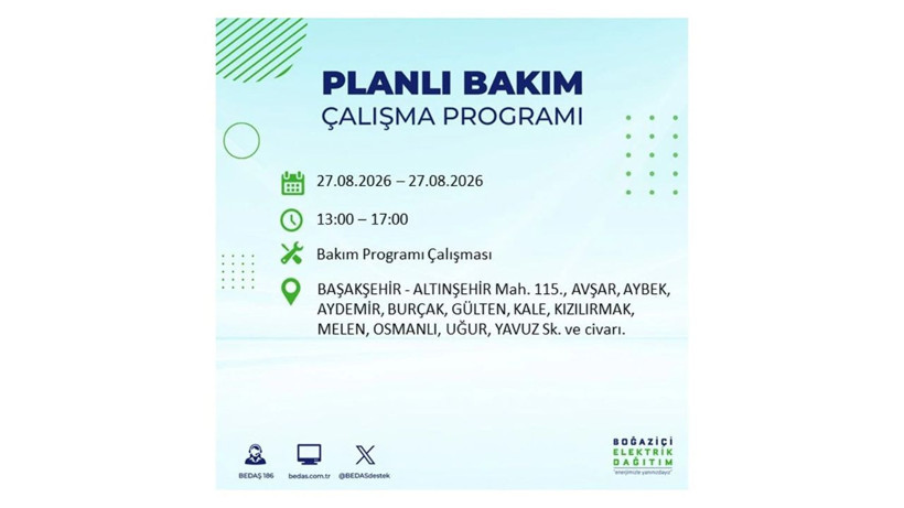 İstanbul 27 Ağustos kesintisi programı: O ilçelerde saatlerce elektrik olmayacak! - Resim: 12