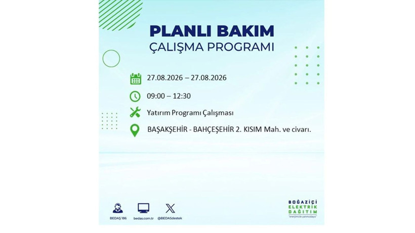İstanbul 27 Ağustos kesintisi programı: O ilçelerde saatlerce elektrik olmayacak! - Resim: 13