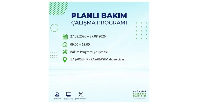 İstanbul 27 Ağustos kesintisi programı: O ilçelerde saatlerce elektrik olmayacak! - Resim: 14