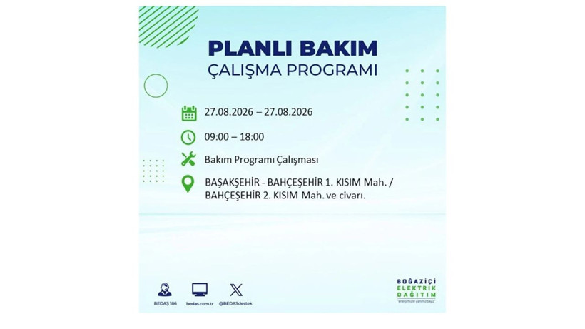 İstanbul 27 Ağustos kesintisi programı: O ilçelerde saatlerce elektrik olmayacak! - Resim: 15