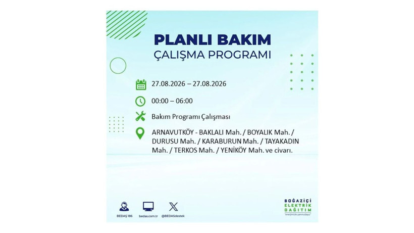 İstanbul 27 Ağustos kesintisi programı: O ilçelerde saatlerce elektrik olmayacak! - Resim: 2