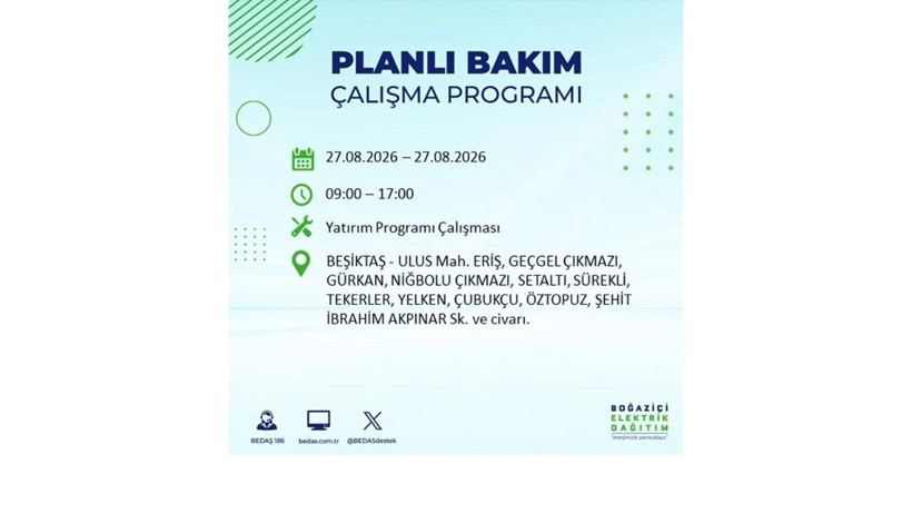 İstanbul 27 Ağustos kesintisi programı: O ilçelerde saatlerce elektrik olmayacak! - Resim: 23