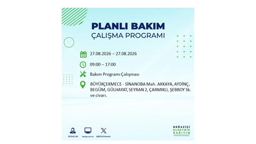 İstanbul 27 Ağustos kesintisi programı: O ilçelerde saatlerce elektrik olmayacak! - Resim: 31