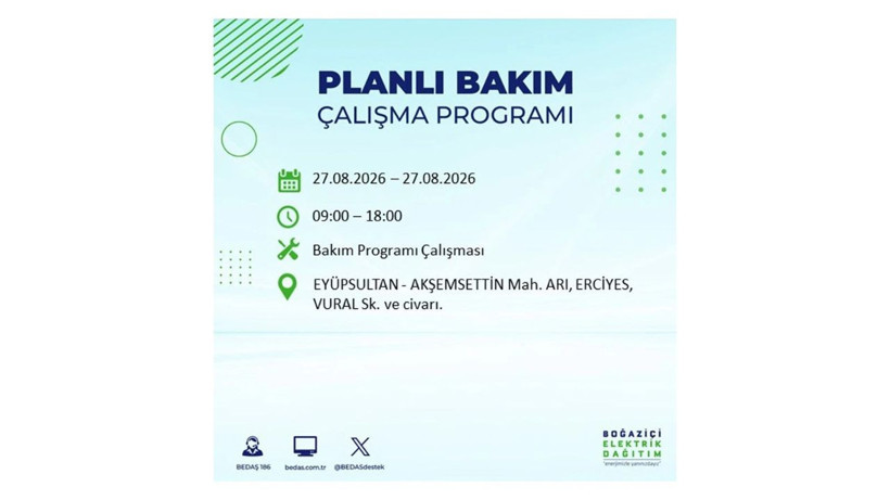 İstanbul 27 Ağustos kesintisi programı: O ilçelerde saatlerce elektrik olmayacak! - Resim: 39