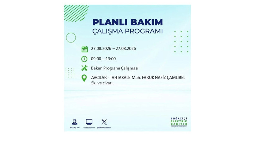 İstanbul 27 Ağustos kesintisi programı: O ilçelerde saatlerce elektrik olmayacak! - Resim: 4