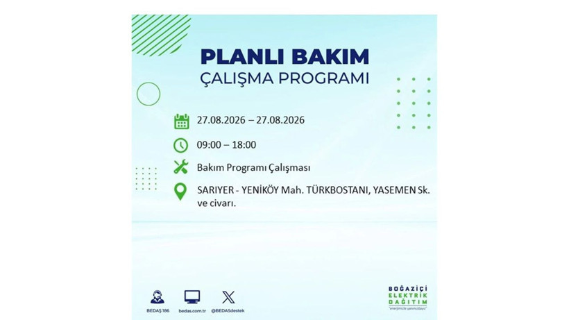 İstanbul 27 Ağustos kesintisi programı: O ilçelerde saatlerce elektrik olmayacak! - Resim: 63