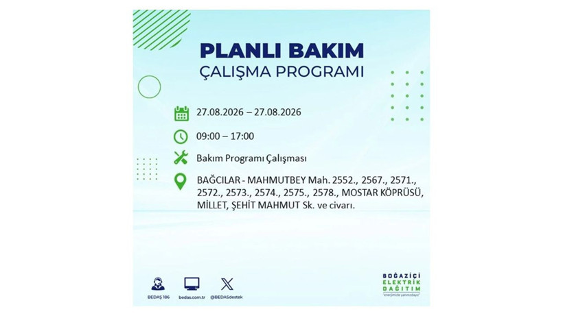 İstanbul 27 Ağustos kesintisi programı: O ilçelerde saatlerce elektrik olmayacak! - Resim: 7